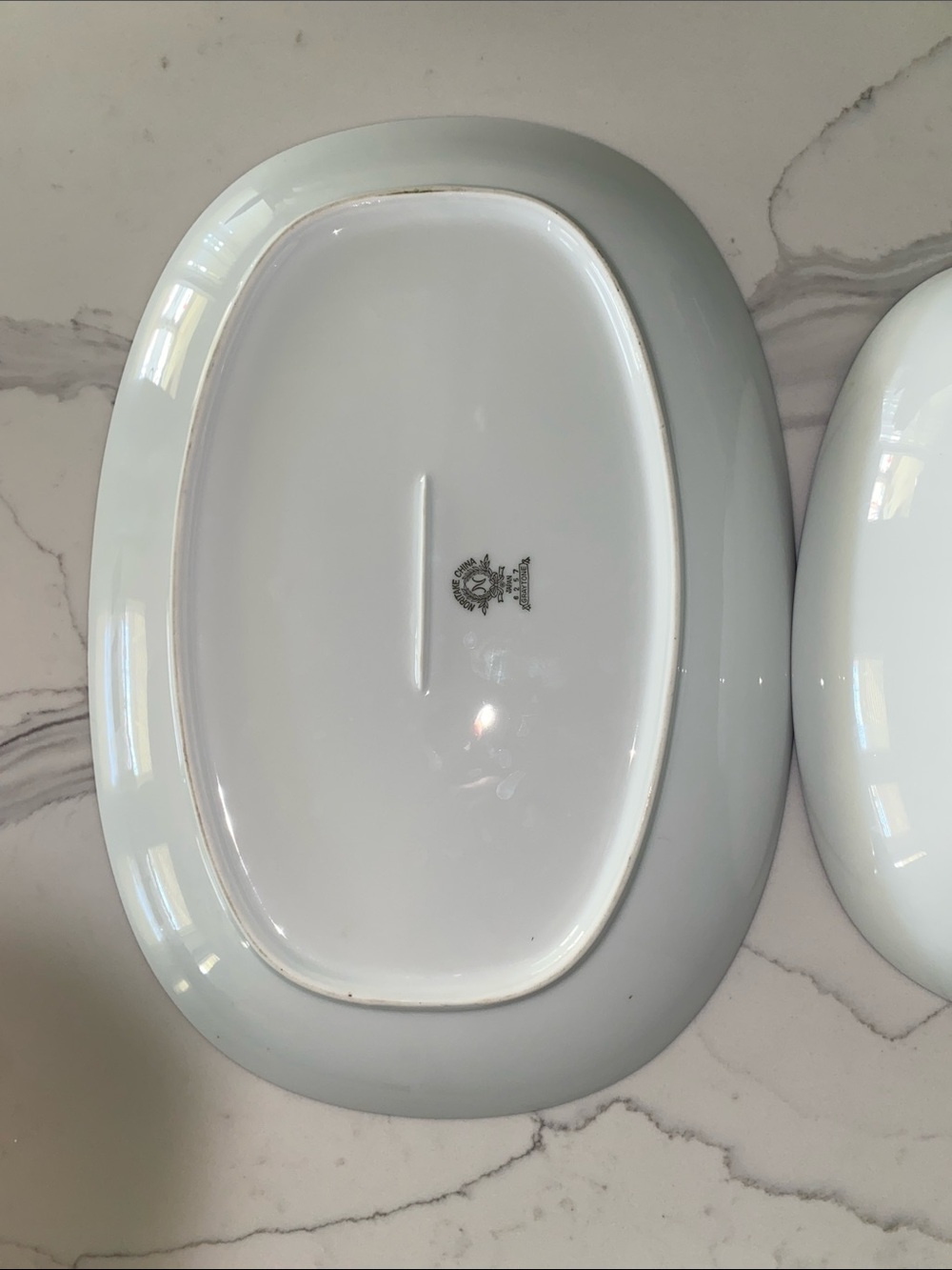 Noritake China Bowl and Platter with Silver Rim - Picture 8 of 11